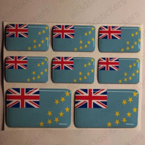 Sticker Tuvalu Resin Domed Stickers Tuvalu Flag 3D Vinyl Adhesive Decal Car - Picture 1 of 1
