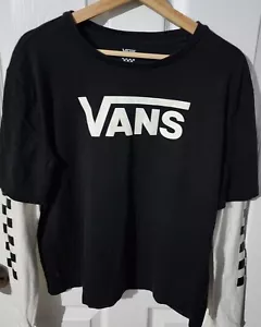 Vans T-Shirt Men SMALL Skate Checkered SLEEVES - Picture 1 of 4