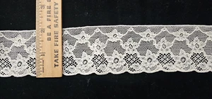 Vintage/Antique, Beige, Cotton Leavers Lace, 8 Yards - Picture 1 of 2