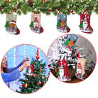 Christmas Decorations Santa Claues Socks Plaid Doll Linen Socks Christmas Tree