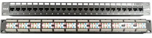 24 Port Data Patch Panel CAT6/CAT-6 19 inch Network 1U Rack RJ45 19" AUSTEL APPR - Picture 1 of 1