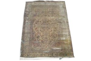 Historischer, antiker Seiden-Keshan 192x133 Esfahan Carpet Rug Silk - Bild 1 von 21