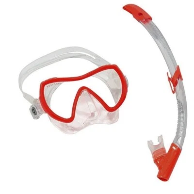 AQUA LUNG Schnorchel-Set Tauchset Erwachsene COMBO VISION - Brille & Schnorchel rot Gr S/M