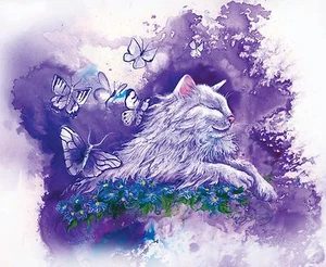 Amethyst Dreams 8x10 CAT print by Artist Sherry Shipley - Bild 1 von 1