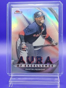 Dustin Pedroia 2022 Topps Finest Refractor Aura Of Excellence SP 🔥 Red Soxs 🔥