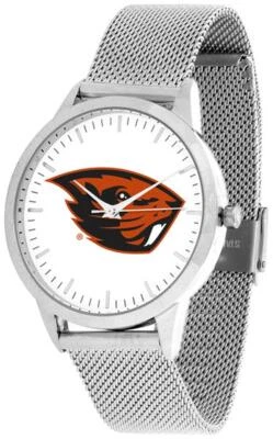 Reloj pulsera Oregon State Beavers de malla plateada Foto 1 de 4