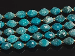 Cuentas sueltas facetadas rondelle de 6 mm genuinas de apatita azul natural grado AA+ - Imagen 1 de 3