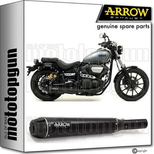 exhaust black c rebel arrow for yamaha xv 950 r 2014 14 2015 15 2016 16 - Picture 1 of 4