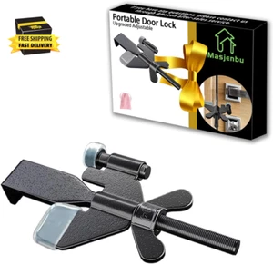 1 Pack Adjustable Portable Door Lock, Hotel Door Locks for Travelers, Prevent Un - Picture 1 of 7