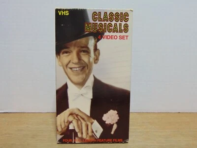 Classic Musicals 4 Video Boxed Set 1992 Fred Astaire James Cagney Pre-Owned - Image 1 of 4