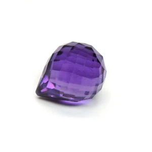 Natural 4.75 CTS 1 PCS DROP CUT FACETED BRAZILIAN AMETHYST GEMSTONE DROP - Picture 1 of 3
