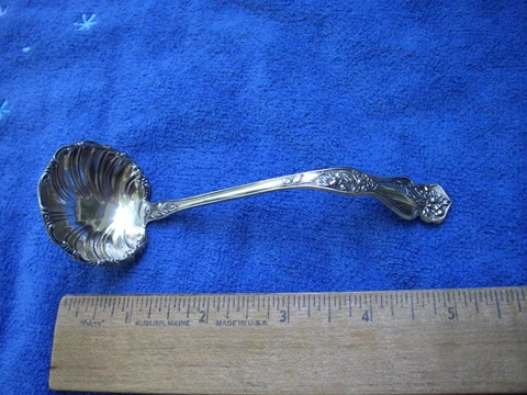 Blackinton Sterling CHERRY BLOSSOM (1903) CREAM / CONDIMENT LADLE-No Mono Cover