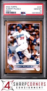 2022 TOPPS GOLD #237 ALBERT PUJOLS DODGERS #/2022 POP 2 PSA 10 - Picture 1 of 2