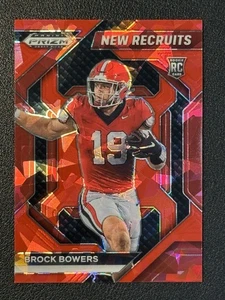 2024 Panini Prizm Draft Picks - New Recruits Brock Bowers #NR-BBS Red Ice Prizm - Picture 1 of 2