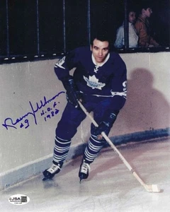 Signed 8X10 NORM ULLMAN "HOF 1982" Toronto Maple Leafs Photo -JSA COA - Picture 1 of 1