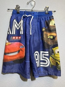 Disney Cars Team Blue Swim Suit Trunks Shorts Boys Size 4 / 5 - Picture 1 of 5