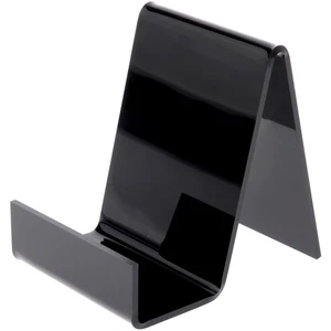 Caballete de exhibición trasero plano acrílico negro Plymor con repisa de caja de 1,5", 4" H x 3" W x 4" D - Imagen 1 de 1