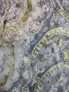 Pottery Barn KING Duvet Cover Blue Green Paisley Medallion Israel Organic Cotton - Picture 1 of 24