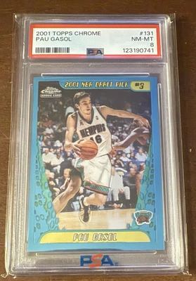 2001-02 Topps Chrome - Pau Gasol #131 (RC) PSA 8 - Image 1 of 2