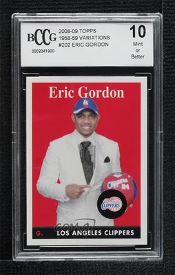 2008 Topps 1958-59 Variations Eric Gordon #202 BCCG 10 Mint or Better Rookie RC - Image 1 of 2