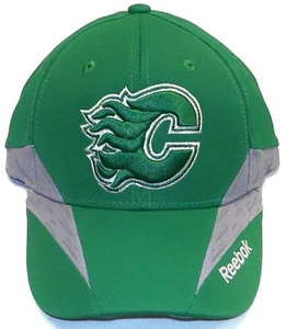 New Calgary Flames Reebok NHL Practice St. Pattys Flex-Fit Size S/M Hat - Picture 1 of 3