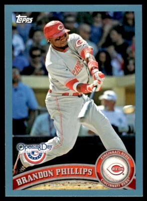 2011 Topps Opening Day Blue Brandon Phillips 1826/2011 Cincinnati Reds #187 Foto 1 de 2