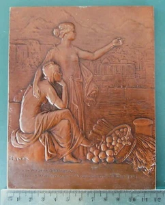 FRANCE-1923-FROM THE  CANADIAN MISSION TO FRANCE -ART NOUVEAU PLAQUE by LENOIR - Picture 1 of 3