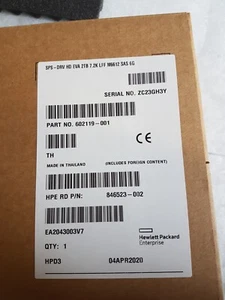 NEW SEALED HP M6612 2TB 6G SAS 7.2K RPM 3.5" LFF HDD - 602119-001 846523-002 - Picture 1 of 2