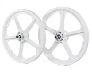 Skyway Tuff II BMX Mag Ruote 20" Ruota Libera Asse 3/8 Pollici BIANCO - Foto 1 di 1