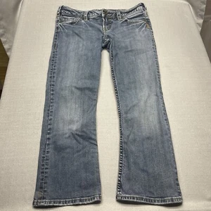 Silver Jeans Womens 29 Blue Santorini Ankle Stretch Low Rise Pocket Medium Wash - Picture 1 of 23