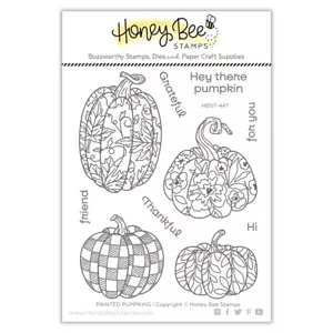 Honey Bee Painted Pumpkins Stamp Set 10pc : Spooktacular Collection - Picture 1 of 3