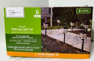 Pathway Lighting Set | 6 Pack Solar Powered LED Lights 8 Lumens - Picture 1 of 9
