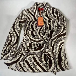 Max&Co. - Brown/White Mopti Pattern Jacket Size: Uk 12 - Picture 1 of 9