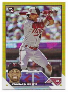 2023 Topps Update Series Gold Foil Parallel Edouard Julien (#US222) Twins RC - Picture 1 of 2