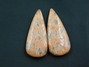 Amazonite Crystal Cabochon Pair - Natural, Teardrop Shape for Healing Jewelry - Picture 1 of 3