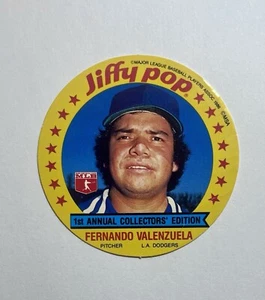 FERNANDO VALENZUELA 1986 Jiffy Pop #14 MSA Collectors Edition Disc L A Dodgers - Bild 1 von 2
