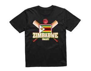 Kids Zimbabwe Cricket Supporter Flag T-Shirt World Cup Twenty Test Match - Picture 1 of 9