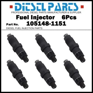 6x Fuel Injector 105148-1151 1660043G23 for NISSAN PATROL GQ GU TD42 TD42T 4.2D - Bild 1 von 11