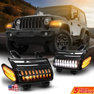 2X Luces LED de señal de giro secuenciales para guardabarros para Jeep Wrangler Sport 2018-2024 JL - Imagen 1 de 10