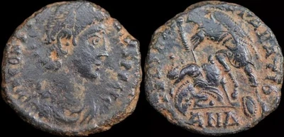 Constantius II (324 - 361 AD) Ancient Roman coin. Æ 14 mm. 2,00 gramm. #861 - Image 1 of 3