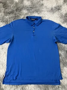 Polo Ralph Lauren Mens Blue Polo Shirt Logo Size L - Picture 1 of 5
