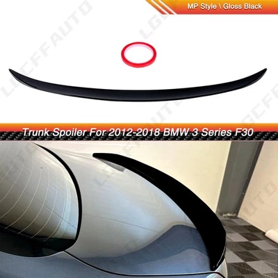 Alerón de maletero negro brillante estilo MP para BMW Serie 3 F30 Sedán F80 M4 12-18 Foto 1 de 4