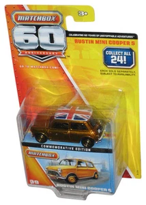 Matchbox 60th Anniversary (2012) Austin Mini Cooper S Gold Toy Car #09 w/ Union - Picture 1 of 1