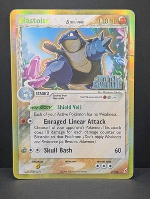 Blastoise Delta Species 2/100 Crystal Guardians Reverse Holo Rare Pokemon TCG HP - Image 1 of 3