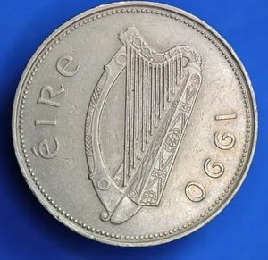 1990 Irish Ireland EIRE Decimal One Pound £1, Stag coin [33015] - Bild 1 von 2