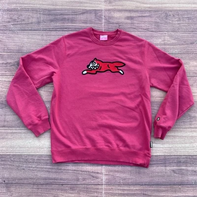 Sudadera De Colección Y2K Helado Correr Perro Cuello Redondo Roja/Rosa Para Hombres Talla XL Foto 1 de 4