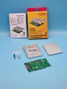 Delock SSD Konverter M.2 Key M / B+M PCIe slot > U.2 SFF-8639 Stecker OVP - Bild 1 von 4