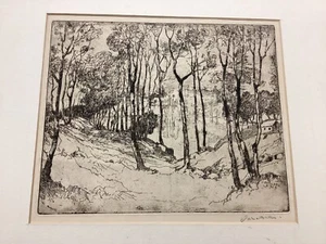 Claude Edmund Delbos 1929 Signed Landscape Etching - Picture 1 of 14
