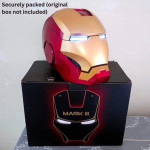 Avengers Iron Man Full Head LED Helmet 1:1 Tony Stark Mask Model Cosplay Prop - Picture 1 of 11