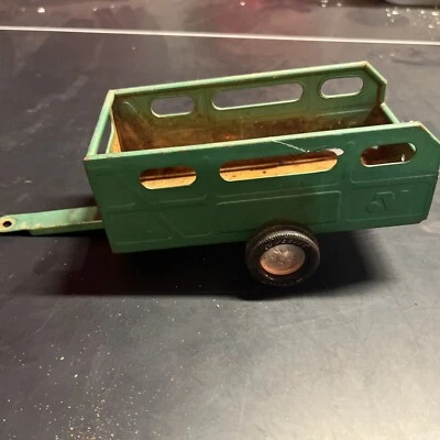 Vintage Nylint Green Pressed Steel Toy Trailer 8" - Image 1 of 4